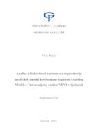 Analiza učinkovitosti automatske segmentacije satelitskih snimki korištenjem Segment Anything Model-a i harmonijske analize NDVI vrijednosti